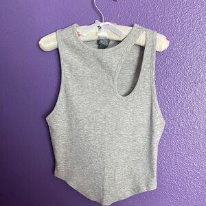 Wild Fable Asymmetrical Ribbed Tank Top